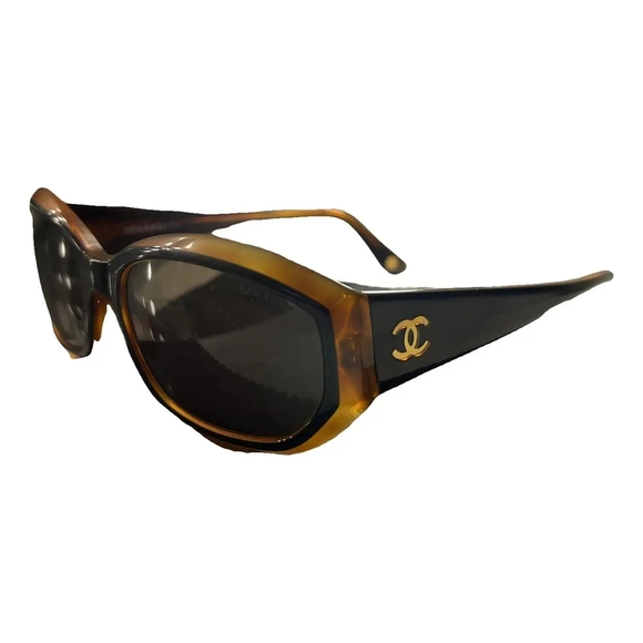Chanel Black and Brown Sunglasses - Picture 1 of 6